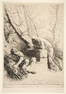 A Morte e o Lenhador de Alphonse Legros