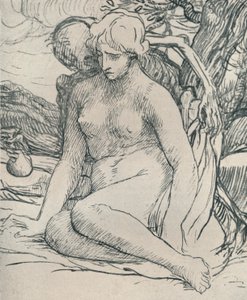 Morte, o Wooer, c1895, 1923 de Alphonse Legros
