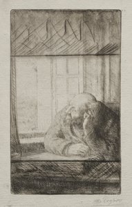 Noite na janela de Alphonse Legros