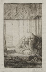 Noite na janela. de Alphonse Legros