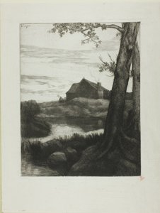Fazenda com Árvore Grande de Alphonse Legros
