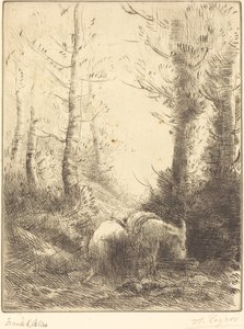 Fazendeiro e seu burro de Alphonse Legros