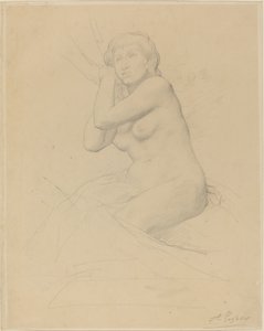 Nu Fêmea Sentada. de Alphonse Legros