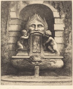 Fonte: Grotesco, Crianças e Bacia Une fonte: Masque, enfants et bassin. de Alphonse Legros