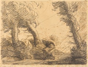 Ceifeiras Surpreendidas pela Tempestade Moissoneuses surpreende pela primeira vez. de Alphonse Legros