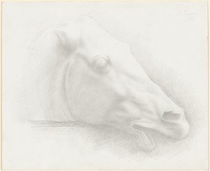 Cabeça de um cavalo do Partenon, 1898. de Alphonse Legros