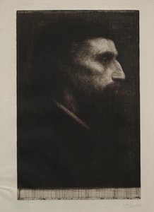 Cabeça de um homem. de Alphonse Legros