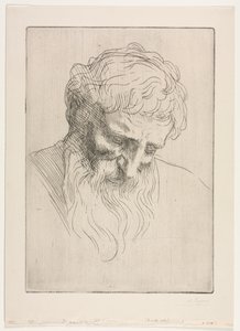 Cabeça de um homem. de Alphonse Legros