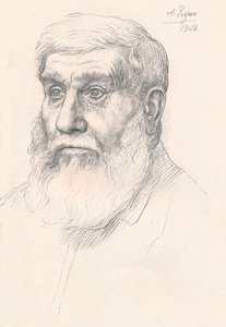 Cabeça de um camponês, 1902, 1903 de Alphonse Legros