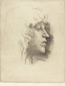Cabeça de uma jovem (Tete de jeune fille) de Alphonse Legros