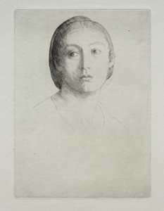 Cabeça de uma jovem de Alphonse Legros