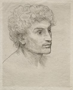 Cabeça de um jovem. de Alphonse Legros