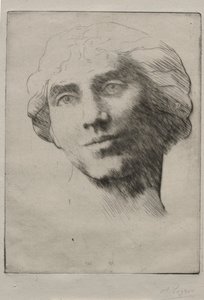 Cabeça de uma jovem de Alphonse Legros
