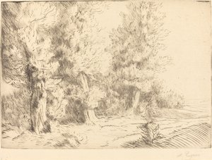 Na floresta de Fontainebleau Na fonte de Fontainebleau. de Alphonse Legros