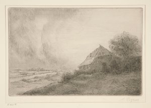O Masure on the Hill de Alphonse Legros