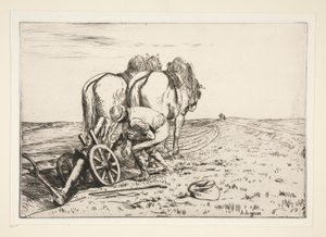 La Charrue (O Arado) de Alphonse Legros