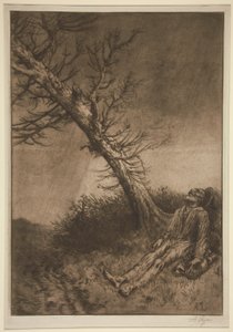La mort du vagabond (A Morte do Vagabundo) de Alphonse Legros