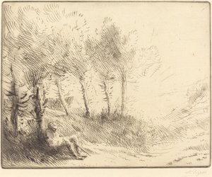 Pagamento da Paisagem. de Alphonse Legros