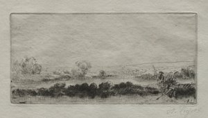 Paisagem com Beat-pântano: No pântano. de Alphonse Legros