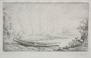 Partida para a pesca, nas brumas. de Alphonse Legros