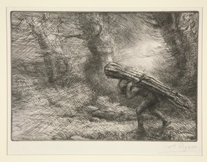O regresso à casa de campo de colmo de Alphonse Legros