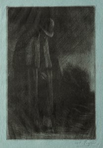 O viajante em l&39;Abri. de Alphonse Legros