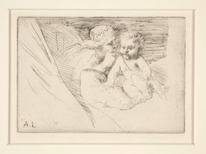 Mab et Cupidon (Mab e Cupid) de Alphonse Legros