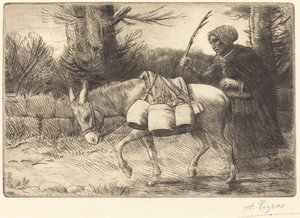 Leiteira de Boulogne, 3º prato (Laitiere a Boulogne) de Alphonse Legros