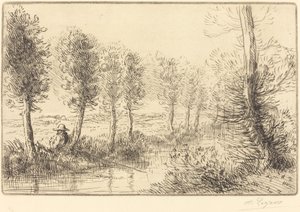 Perto do Moinho Pres du Moulin. de Alphonse Legros