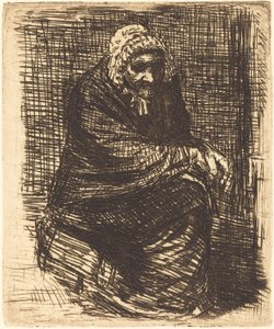 Velha sentada de Alphonse Legros