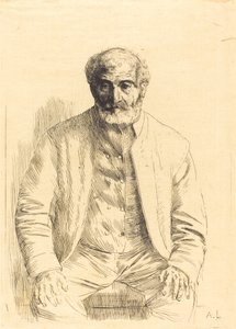 Velho sentado Vieillard assis. de Alphonse Legros