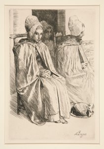 Paysannes des Environe de Boulogne (Mulheres Camponesas do Bairro de Boulogne) de Alphonse Legros