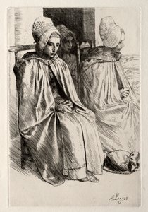 Camponesa no bairro de Boulogne. de Alphonse Legros