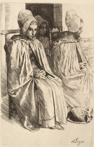 Camponesas dos arredores de Boulogne de Alphonse Legros