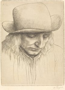 Camponês em um chapéu redondo de Alphonse Legros