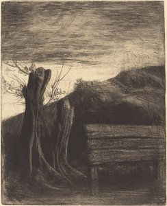 Pollard Willows (Les saules tetards) de Alphonse Legros