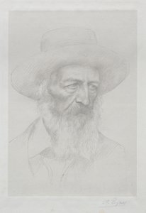 Retrato de Alfred Lord Tennyson. de Alphonse Legros