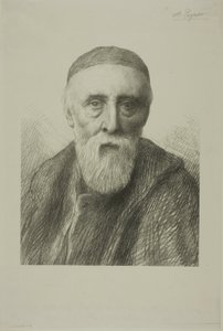 Retrato de G. F. Watts, R. A., segunda placa de Alphonse Legros