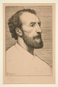 Retrato de Jules Dalou de Alphonse Legros