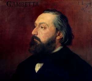 Retrato de Leon Gambetta (1838-1882) político francês. Pintura de Alphonse Legros (1837-1911), de 1875. Museu Orsay. de Alphonse Legros