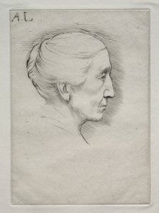 Retrato da Sra. Emily Hughes (1ª placa) de Alphonse Legros