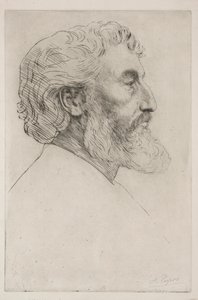 Retrato de Sir Frederick Leighton (primeira placa) de Alphonse Legros
