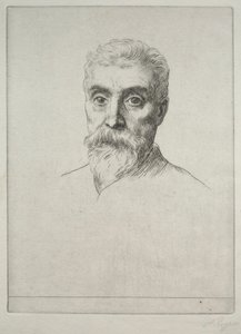 Retrato de Sir Hiram S. Maxim. de Alphonse Legros