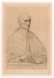 Retrato do cardeal Henry Eduard Manning, arcebispo de Westminster de Alphonse Legros