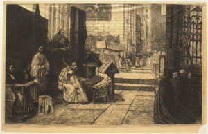 Procissão numa igreja espanhola de Alphonse Legros