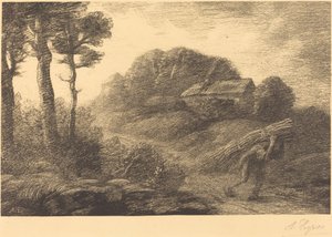 Retorno do Bicha-coletor, 2ª placa (Le retour du fagotier) de Alphonse Legros