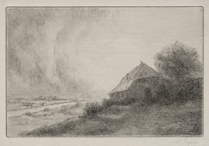 Casa arruinada em uma encosta de Alphonse Legros