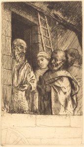 São Pedro e São Paulo na Porta de Bonhomme Misere Saint Pierre et Saint.... de Alphonse Legros