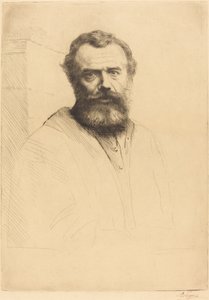 Autorretrato, 3ª placa. de Alphonse Legros