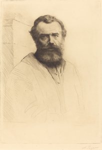 Auto-retrato, 3ª placa, 1880. de Alphonse Legros